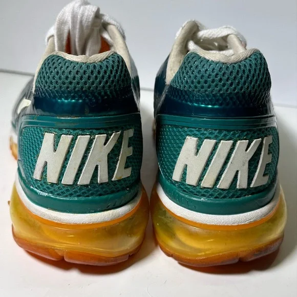 Nike Air Max Mens Miami Dolphins Aqua Orange Vintage Size 7.5 - Picture 10 of 16